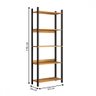 Estante para Livros Nobre 5 Prateleiras Estilo Industrial Freijó/black - Panorama Móveis - 4