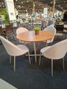 Ver imagem 3 de Kit 4 Cadeiras de Jantar Boucle Off White Tubo Champanhe Lançamento