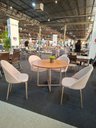 Ver imagem 7 de Kit 4 Cadeiras de Jantar Boucle Off White Tubo Champanhe Lançamento