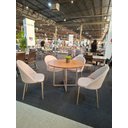 Ver imagem 6 de Kit 4 Cadeiras de Jantar Boucle Off White Tubo Champanhe Lançamento