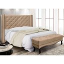 Ver imagem 6 de Kit Cabeceira e Calçadeira Recamier Queen 1,60m Suede Bege