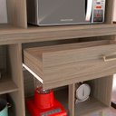 Ver imagem 5 de Balcão Cooktop e Forno Micro-Ondas 4 Portas e 1 Gaveta Marrom/Champagne/Rosé