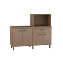 Ver imagem 2 de Balcão Cooktop e Forno Micro-ondas 4 Portas e 1 Gaveta