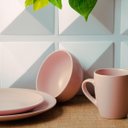 Ver imagem 7 de Kit 6 Bowls de Cerâmica Cumbuca 680ml Lyor 14,5x8,5cm Tigela Sopa Sobremesa Salada Rosa