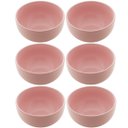 Ver imagem 1 de Kit 6 Bowls de Cerâmica Cumbuca 680ml Lyor 14,5x8,5cm Tigela Sopa Sobremesa Salada Rosa