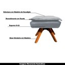 Ver imagem 5 de Puff Decorativo Base Giratória em Madeira Charger Suede Cinza G19 - Gran Belo