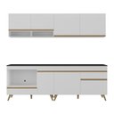 Ver imagem 6 de Armário de Cozinha Modulada Compacta com Balcão para Cooktop/Forno Veneza Multimóveis MP2262