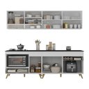 Ver imagem 5 de Armário de Cozinha Modulada Compacta com Balcão para Cooktop/Forno Veneza Multimóveis MP2262