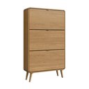 Ver imagem 3 de Sapateira Organizadora 3 Portas Linha Curve 76cm Carvalho Xingu - Completa Móveis