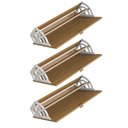Ver imagem 5 de Sapateira Organizadora 3 Portas Linha Curve 76cm Carvalho Xingu - Completa Móveis