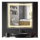 Ver imagem 5 de Espelho Jateado Quadrado Iluminado com Led Quente e Touch 80x80cm