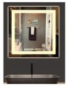 Ver imagem 3 de Espelho Jateado Quadrado Iluminado com Led Quente e Touch 80x80cm