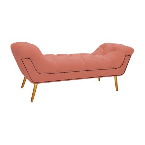 Calçadeira Madrid 100 cm Suede Coral