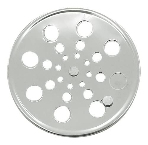 Ralo Grelha Inox para Banheiro Redondo 10x10 com Fecho Del Metais Tampa - 1