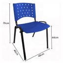 Ver imagem 4 de Kit 10 Cadeiras Plásticas 04 Pés - Cor Azul - 24003