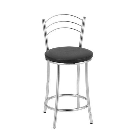 Kit 2 Banquetas Atenas Cromadas Preto Lilies Móveis