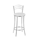 Ver imagem 1 de Kit 2 Banquetas Bagda Cromadas Branco Lilies Móveis