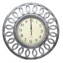Ver imagem 1 de Relógio de Parede Decorativo Grande Prata Sala Escritório 46,5cm
