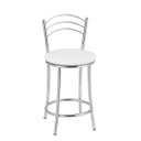 Ver imagem 1 de Kit 2 Banquetas Kiev Cromadas Branco Lilies Móveis