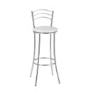 Ver imagem 1 de Kit 2 Banquetas Luanda Cromadas Branco Lilies Móveis