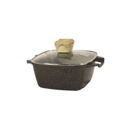 Jogo Panelas Indução Antiaderente Revestimento Mármore Cerâmico Cook Style Peças 4 Marrom - 4