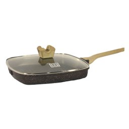 Jogo Panelas Indução Antiaderente Revestimento Mármore Cerâmico Cook Style Peças 4 Marrom - 2