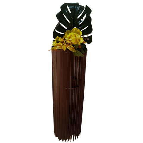 Vaso de Chão Decorativo Grande Torre -:preto/60x20cm