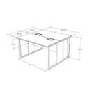 Ver imagem 4 de Conjunto Plataforma 240x120cm com Armário Nogal e Preto Yescasa