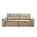 Ver imagem 2 de Sofa Retratil Reclinavel 2 Lugares 2,40 Vitória Veludo Bege Lansofbr