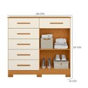 Ver imagem 3 de Guarda Roupa Casal Triton Plus 11 Portas com Espelho e Cômoda Xangai Cinamomo Off White - Móveis Alb