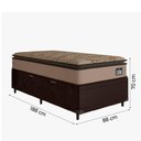 Ver imagem 4 de Cama Box Baú Solteiro Colchão Espuma D33 Pillow Top Van Gogh 88x188x70cm Hellen