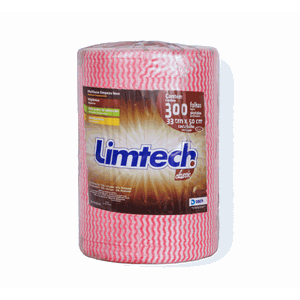 Pano Multiuso Limtech Wave 33cm X 300m - 300 Folhas 45g/m² - Rosa