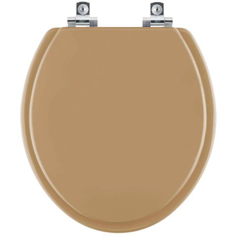 Assento Sanitário com Amortecedor Convencional Oval Amendoa para Vaso Ideal Standard