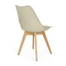 Conjunto 16 Cadeiras de Jantar Eames Wood Leda Design Estofada - Nude - 6