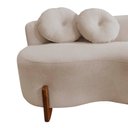 Ver imagem 7 de Namoradeira Sofá Feijão Lounge Orgânica Veludo Bege
