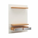 Ver imagem 3 de Painel Tv 55" Suspenso 1,40m com Luzes Led e Espelhos Tb106e Pradel Móveis-off White/freijó