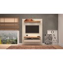 Ver imagem 1 de Painel Tv 55" Suspenso 1,40m com Luzes Led e Espelhos Tb106e Pradel Móveis-off White/freijó