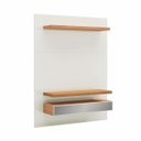 Ver imagem 2 de Painel Tv 55" Suspenso 1,40m com Luzes Led e Espelhos Tb106e Pradel Móveis-off White/freijó