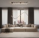 Ver imagem 3 de Lustre de Cristal Verdadeiro 100x20 Cm Modelo Onda Ilustre Cristais