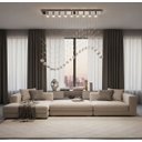 Ver imagem 3 de Lustre de Cristal Verdadeiro 100x20 Cm Modelo Onda Ilustre Cristais
