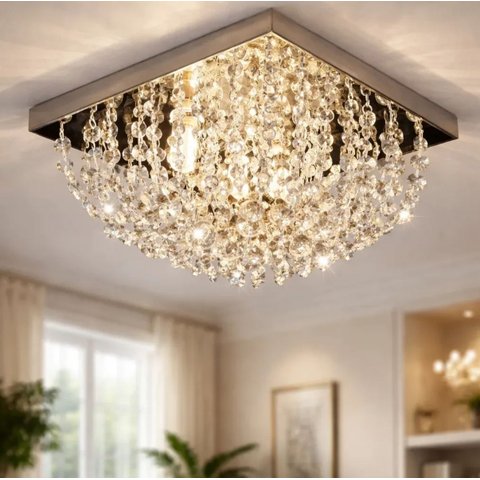 Lustre de Cristal Verdadeiro 20x20cm