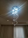Ver imagem 2 de Lustre de Cristal Verdadeiro Redondo 70 Cm de Altura