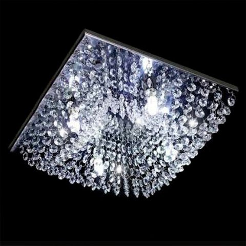 Lustre de Cristal Verdadeiro 30x30 Cm