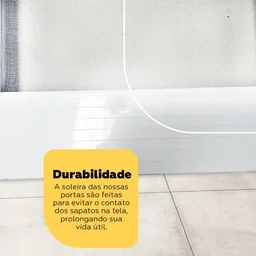 Tela Mosquiteira para Porta 1,20m X 2,10m Branca - 4