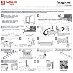 Kit Tela Mosquiteiro Recolhível para Janela 1,25m X 1,05m Preta - 3