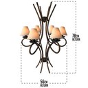 Ver imagem 2 de Luminária Artesanal com Cúpulas de Algodão Para Espaços de Festas Libertas Rosas Artesanato Curvy Ve