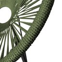 Ver imagem 4 de Cadeira Acapulco Alumínio Preto Corda Náutica Verde Musgo