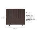 Ver imagem 4 de Cabeceira Estofada Cama Casal Queen Size160 Cm Marina Linho Marrom