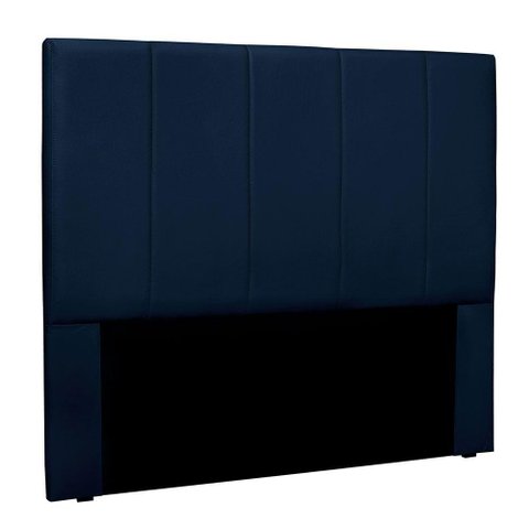 Cabeceira Solteiro 0,90m Toledo Suede Azul Marinho - Pallazio