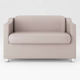 Sofá Namoradeira Tilla Confortável Courino – Balaqui Decor Cor:Bege - 3
